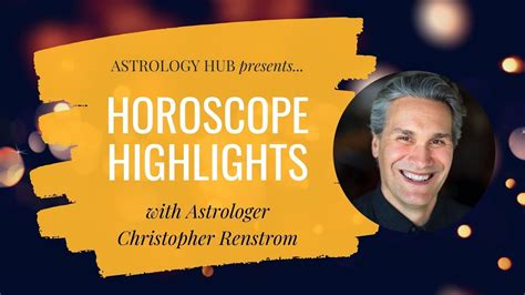 (March 20 - April 19) The Sun enters high-spirited Sagittarius. . Christopher renstrom horoscope
